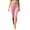 Pink Polka Dot, variant on Women's Striped Capri Leggings Fold Over High Waist Tummy Control Workout Yoga Pants Split Hem Knee Length Soft Stretch Casual Pants Yellow