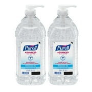 Purell Advanced Hand Sanitizer Gel, 2 Liter Pump Bottle, 2 Pack, Non Scent