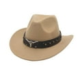 thumbnail image 3 of segolike Western Cowboy Hat Sun Hat Comfortable Women Men Cowgirl Hat Sun Protection for Fishing Holiday Costume Camping Camel Color, 3 of 8