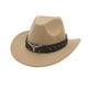 thumbnail image 3 of Sombrero de vaquero para adultos Yuyangstore Color camello, 3 of 8