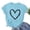 Light Blue, variant on Ayolanni Casual Womens Summer Tops Crew Neck Short Sleeve Shirts Fashion Heart Print Plus Size Tees Women's Basic T-Shirts