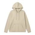 thumbnail image 6 of ThriftyPlait Womens Hoodies Quarter Zip Pullover Sweatshirt Long Sleeve Zipper Kangaroo Pocket Drawstring Hood Loose Fall Casual Outerwear, 6 of 7