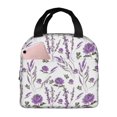 thumbnail image 1 of Easygdp Lavender Flowers Bolsa Térmica Premium - Tela Oxford Impermeable, Gran Capacidad, Bolsillo Frontal, Unisex para Trabajo, Escuela, Actividades al Aire Libre y Picnics, 1 of 8