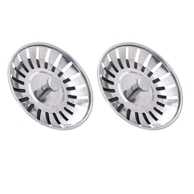 2 uds., Colador de fregadero de cocina de acero inoxidable, tapón de residuos, filtro de fregadero, lavabo de baño, drenaje, accesorios de cocina