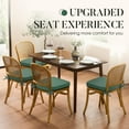 thumbnail image 4 of Chair Cushions for Dining Chairs with Ties and Removable Cover, 2" Thick Seat Cushions for Kitchen Chairs, Set of 4, 17" x 16", Forest Green, 4 of 14