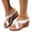 White, variant on Women's Open Toe Backless Wedge Sandals Fashion Crossstrap Lightweight Slide Dress Shoes Non Slip Platform Walking Sandal Brown Size 6