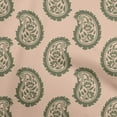 thumbnail image 1 of oneOone Silk Tabby Dark Beige Fabric Asian Paisley Block Sewing Craft Projects Fabric Prints By Yard 42 Inch Wide, 1 of 4