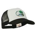 thumbnail image 5 of Fishing Beach Seagulls Embroidered Foam Mesh Back Cap - Black White OSFM, 5 of 5