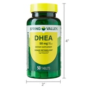 (عبوتين) أقراص سبرينج فالي Dhea 50 مجم، مكمل غذائي، عدد 50