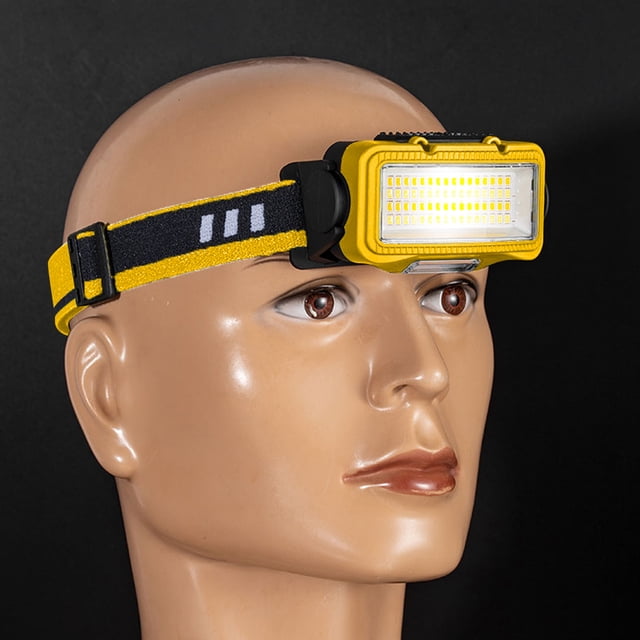 Tipo C Cabezal de carga Linterna Faro Mini luz de trabajo (Amarillo W6104A)
