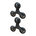 thumbnail image 2 of yuksok 2 Pcs Roues d'Escalier de Remplacement Polyvalentes Pliables pour Chariot 23x20,5 cm Noir, 2 of 9