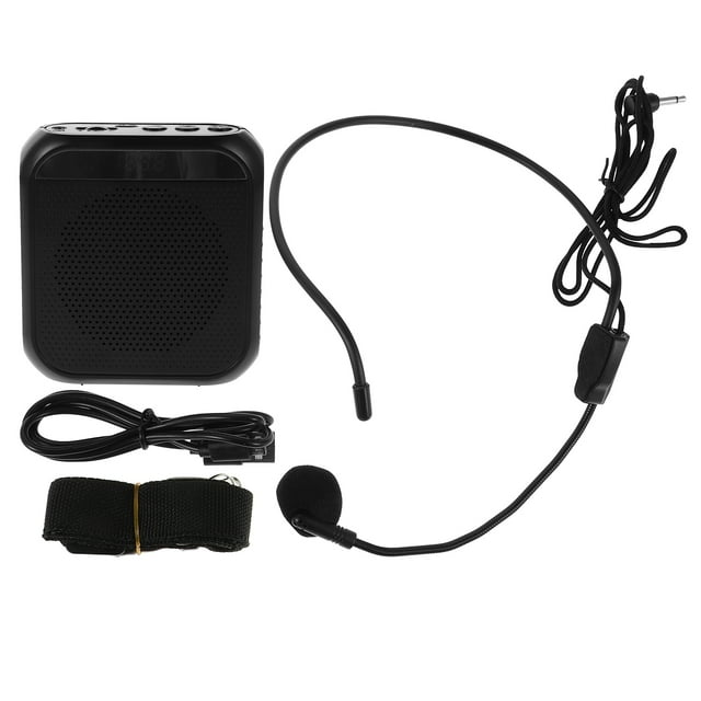 1 juego de amplificador de voz portátil para profesores, recargable, con micrófono y altavoz, para formación en aulas y guías turísticos (grabación)