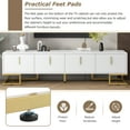 thumbnail image 4 of Aukfa Modern TV Stand for TVs up to 80'' with Metal Handles & Cabinet for Living Room, White, 4 of 8