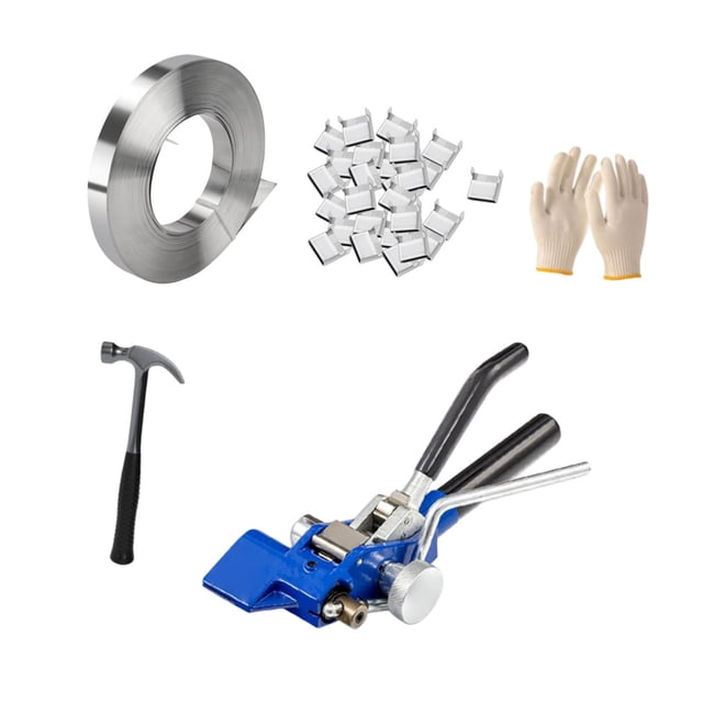 Kit de herramientas de anillado de cables de acero inoxidable, tensor de flejado de palés, máquina cortadora de sujeción, anillador de engranajes