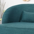 thumbnail image 3 of Noble House Milan Modern Fabric Loveseat with Hairpin Legs, Teal, 3 of 7