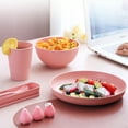 thumbnail image 5 of Cereal Plates 8 Pieces, Unbreakable Wheat Straw Plates, Microwave and Dishwasher Safe Reusable Bowls Set, for Ramen, Soup, Salad and more (9inch Multicolor), 5 of 5