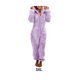 thumbnail image 5 of Pijamas de Lana Minnieouse para Mujer Mullidos Cremallera Color Sólido Púrpura 3XL, 5 of 6