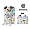 thumbnail image 2 of Yayeee Freestanding Laundry Hamper with Handle Collapsible Large Storage Basket for Clothes, Blue Wildflower Pattern, 2 of 7