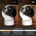 thumbnail image 3 of Daiia Black And White Boston Terrier Pattern Acrylic Night Light, LED Touch Light, Bedroom Night Light, Soft Glowing Lamp Perfect Gift for Mother's Day, Birthday, or Christmas, 3 of 9
