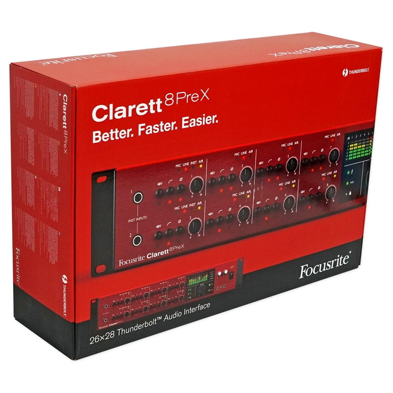 Focusrite CLARETT 8PREX Thunderbolt Audio Interface+Control