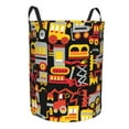 thumbnail image 2 of Balery Cars Round Laundry Basket with Handles Waterproof Freestanding Laundry Hamper for Clothes Toys in the Dorm and Family-Medium, 2 of 8