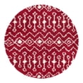 thumbnail image 2 of Unique Loom Moroccan Trellis Shag Collection Area Rug - Meknes (5' 3" Round Burgundy Red/Ivory), 2 of 6