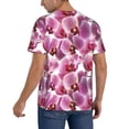 thumbnail image 2 of Hirioo Orchids Flowers for Men's Baseball T-shirt Shirts Short Sleeve Casual Summer Button Stretch T Shirts,Size S-4XL-3X-Large, 2 of 7