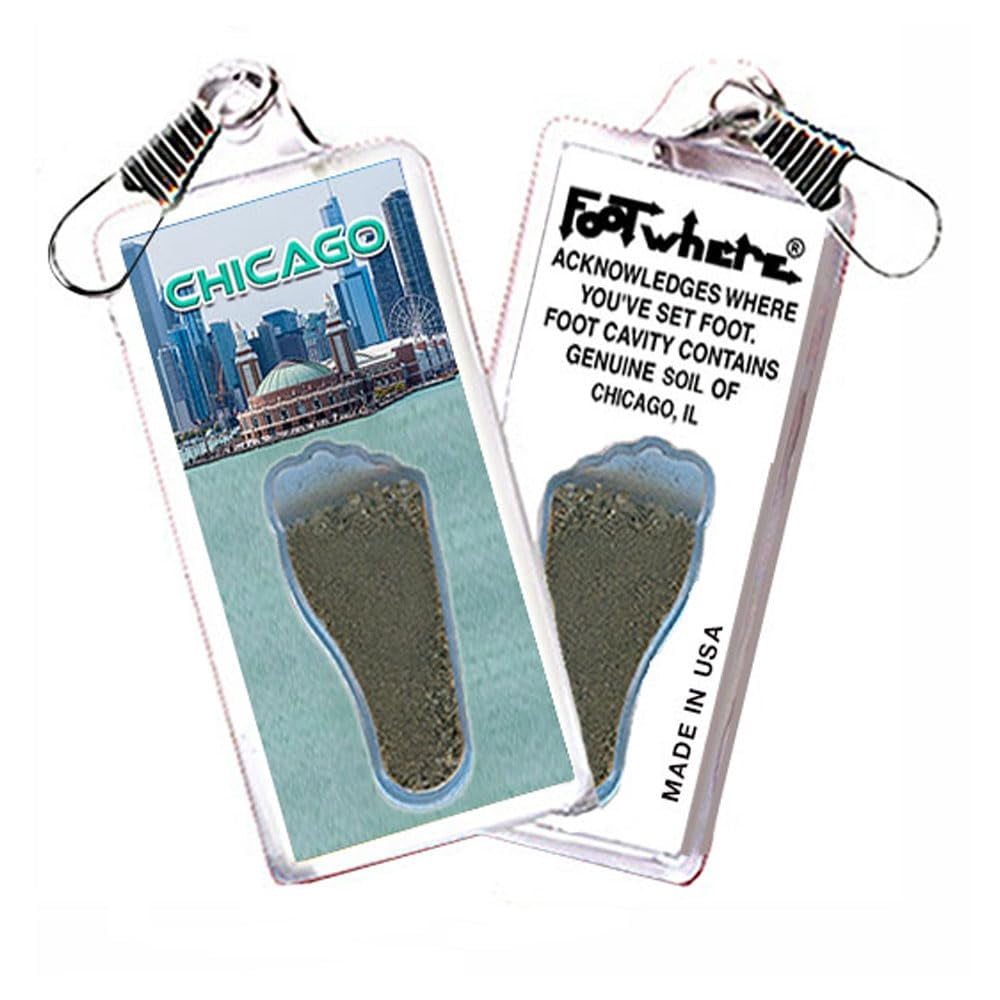 Chicago FootWhere® Souvenir Lanyards.(CHI300 - Assorted) 6 Piece Set.