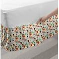 thumbnail image 2 of Sport Bed Skirt, Abstract Elements of Physical Activities Healthy Volleyball Soccer Recreation Themed, Elastic Bedskirt Dust Ruffle Wrap Around for Bedding Decor, 4 Sizes, Multicolor, by Ambesonne, 2 of 2