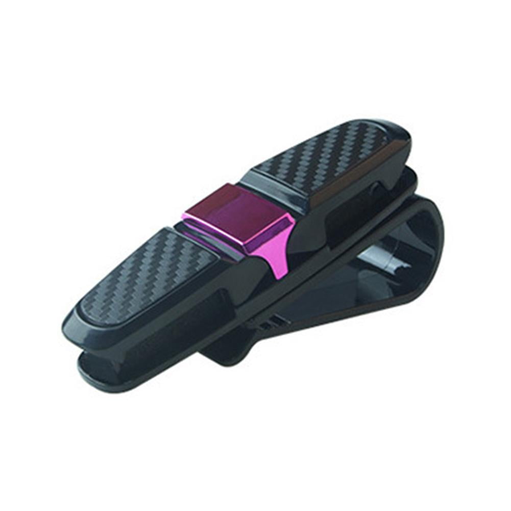 4 Color Car Sunshade Sunglasses Clip Holder Ticket Universal Car Card T9J3