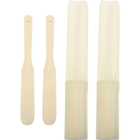 

2 Sets of Bamboo Shrimp Paste Spoon Shrimp Sliding Meatball Mold Kitchen Supply for Restaurant