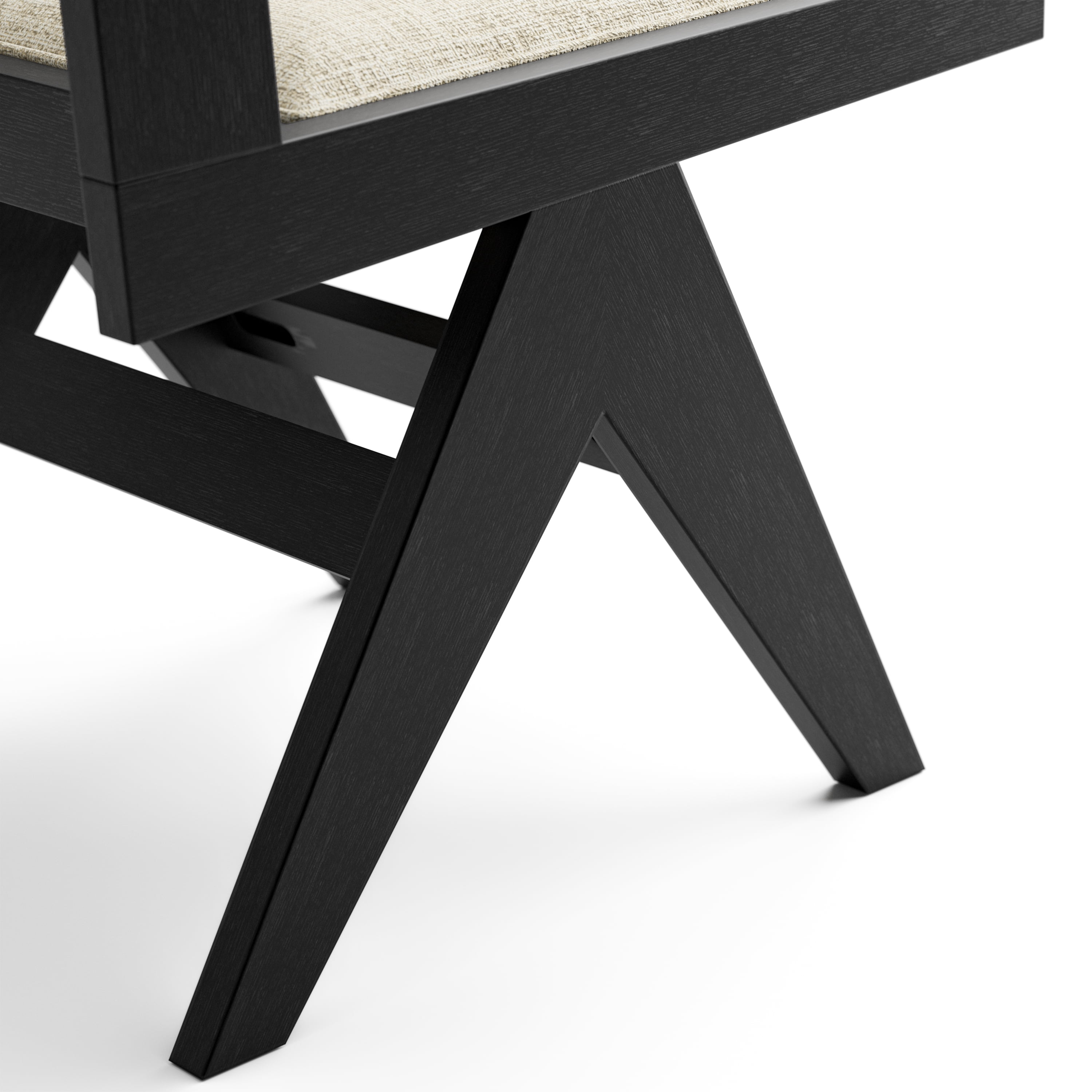 Furniture of America Kaelis Modern Solid Wood Indoor Dining Chairs, Balck (Set of 2)