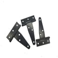 thumbnail image 1 of Pack Heavy Duty Galvanized Iron T-Shaped Door Hinges with Stainless Steel Latch Hinges for Wooden Doors, Windows, Drawers (Black), 1 of 5