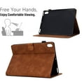thumbnail image 4 of Dteck Case for iPad 10th Generation Case (10.9-inch, 2022 Version), Shockproof Embossed PU Suede Leather Multiple Viewing Angles Stand Cover Case for iPad 10th Generation 10.9 with Card Holder, Brown, 4 of 6