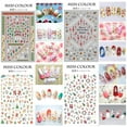 thumbnail image 4 of 1500+ Patterns Christmas Nail Art Stickers Decals, Kalolary Self-adhesive Nail Stickers Santa Claus Snowflake Snowman Christmas Bell Tree Stick Elk for Christams Nail Decorations (12 Sheet Large Size), 4 of 7