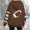 Brown, variant on Women’s Hoodie Sweatshirt Top for Women with Long Sleeve Football Graphic Pullover Modern Casual Apparel Blue S