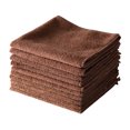 thumbnail image 1 of mmirethe 10pcs Polyester Multi Cleaning Towel High Absorbent Cloth For Kitchen And Home Cleaning Eco-friendly Coffee Color 30*30cm 1Set, 1 of 6