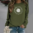 thumbnail image 2 of Dyegold Sweatshirt For Women Fall Casual Long Sleeve Shirts Loose Trendy Sunflower Graphic Pullover Top Cute Crewneck Blouse, 2 of 5