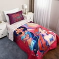 thumbnail image 1 of Princess Kids Bedding Sheet Set with Reversible Comforter Twin Bed in Bag 4 Pcs Set for Kids, 1 of 5