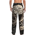thumbnail image 7 of Salouo Vintage Pattern Flower Skull Print Pajama Pants for Men, Lounge Pants Elastic Waistband Casual Men's sleepwear Loungewear Sleep Pajama Pant -Large, 7 of 7