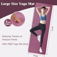 thumbnail image 2 of ZOPan Yoga Mat 1-Inch Extra Thick High-Density Exercise Mat with Non-Slip Surface & Carry Strap for Men & Women Tear-Resistant Pilates Workout Mat for Home Gym, Floor Fitness，Deep Wine, 2 of 16