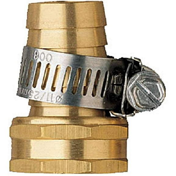 Orbit 3 Pack Brass Female Thread 5/8 Inch Garden Hose Repair Mender with Clamps