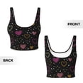 thumbnail image 6 of Goofa Heart and Stars Printed Sports Bras for Women, High Impact Running Bra Workout Crop Tank Tops Longline Sports Bra Push up-Medium, 6 of 9