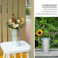 thumbnail image 3 of 8 Pcs 12 Inch Large Galvanized Metal Vases Farmhouse French Flower Bucket Vases for Cut Flowers for Home Decor and Wedding Table Centerpiece Decorations (Large Silver), 3 of 18
