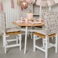 thumbnail image 3 of Farmhouse Brown Chair Back Covers, Removable Chair Covers for Dining Chairs Set of 8, Washable Chairs Slipcovers Back Seat Protector for Wedding Party 19"x20", 3 of 9