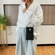 thumbnail image 1 of Bolso de hombro a la moda para mujer bandolera de mano Ehuebsd con cadena elegante negra plateada pequeña para teléfono para compras diarias de viaje, 1 of 9