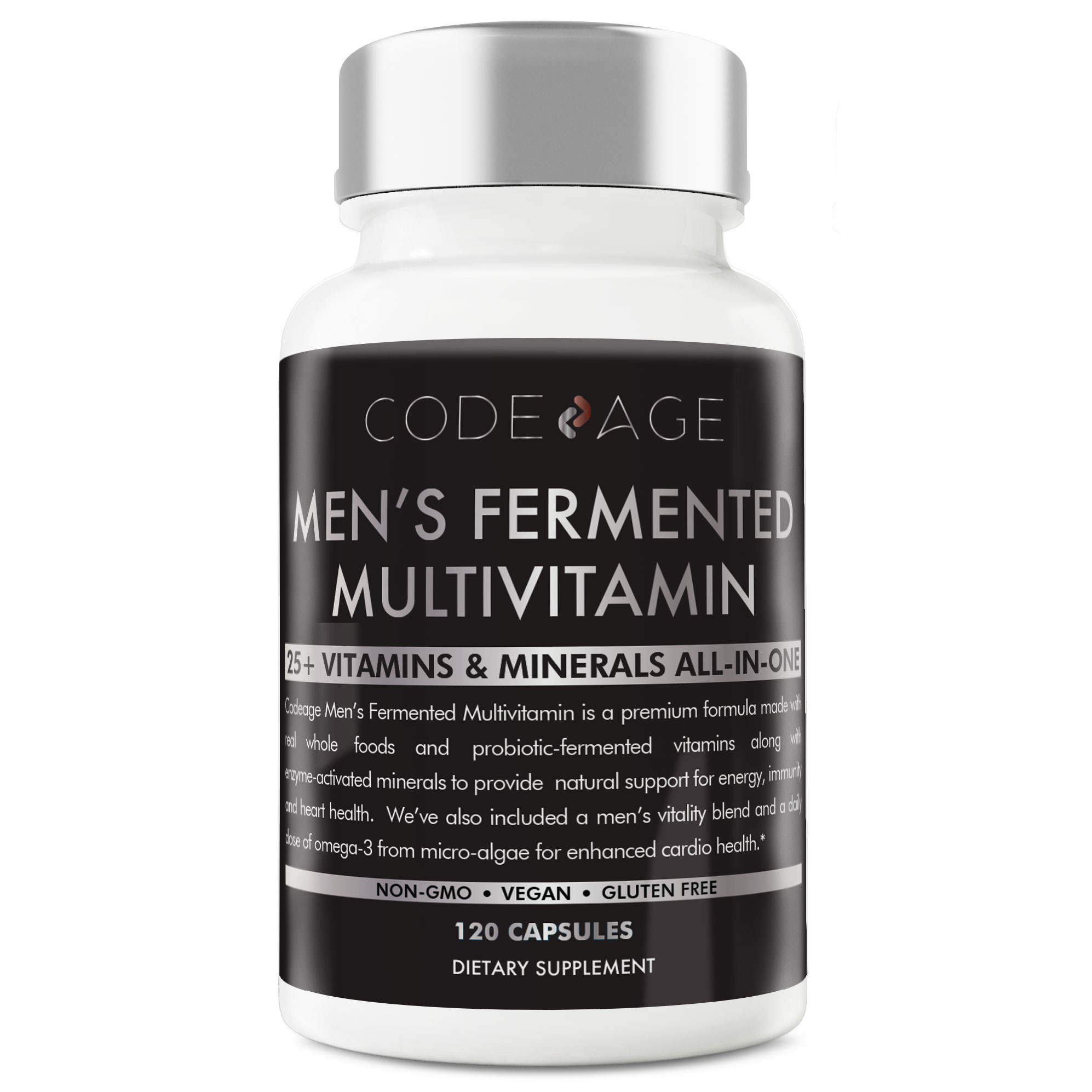 Codeage Fermented Men's Multivitamin 25 Vitamins & Minerals