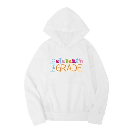 

Girls Sweater And Hoodie for Girls Kids Boys Girls Autumn WInter School Season Eleventh Grade Letter Printed Long Sleeve Hoodie Warm And Comfortable Tops Children s Clothing
