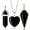 3pc Obsidian Necklace, variant on Purple Crystal Natural Stone Hexagonal Column Pendant Necklace