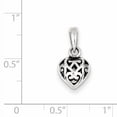 thumbnail image 2 of Sterling Silver Antique Puff Heart Charm (12 X 9) Made In Thailand qc4560, 2 of 2